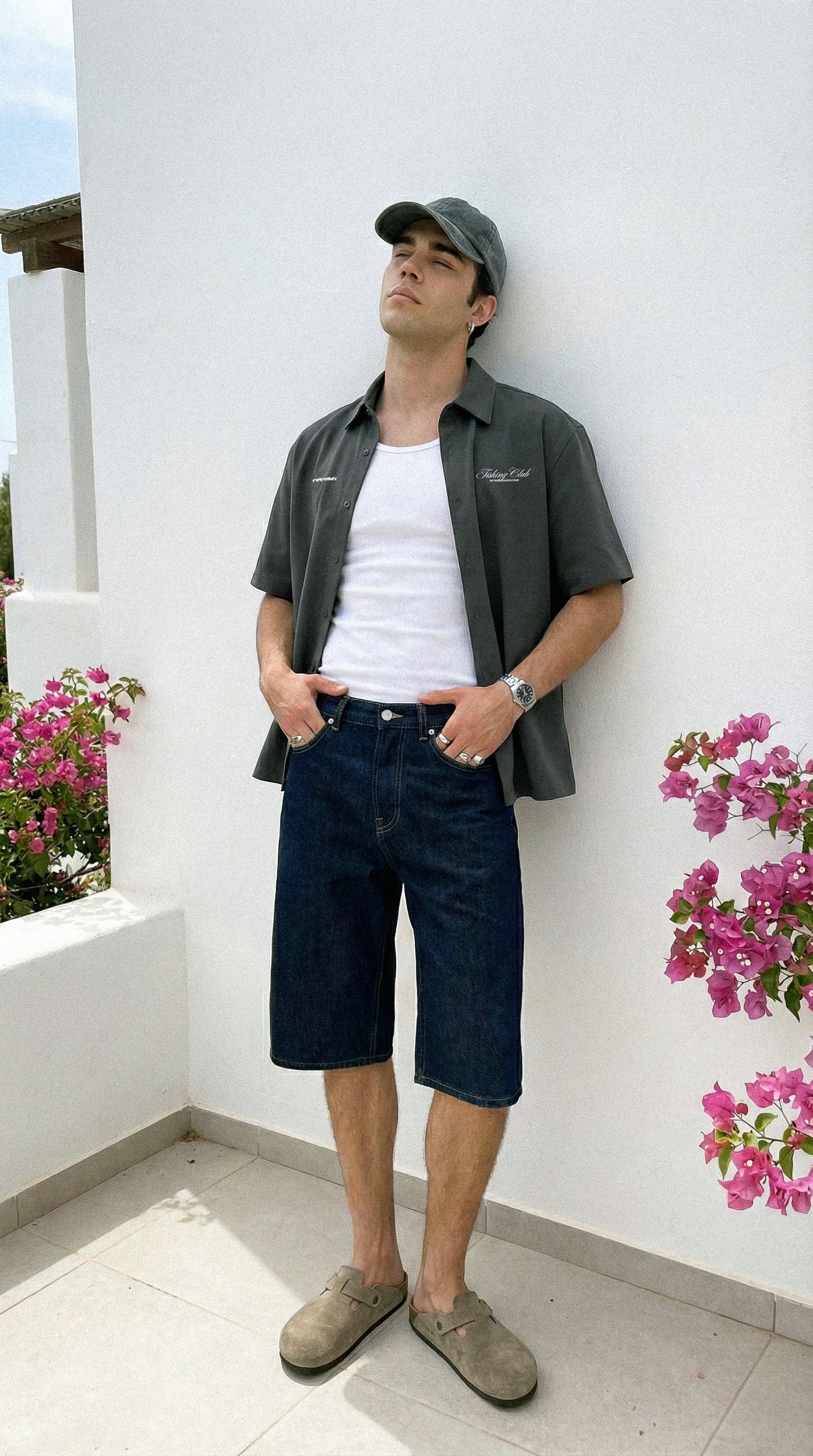 Camisa Gris Fishing Club