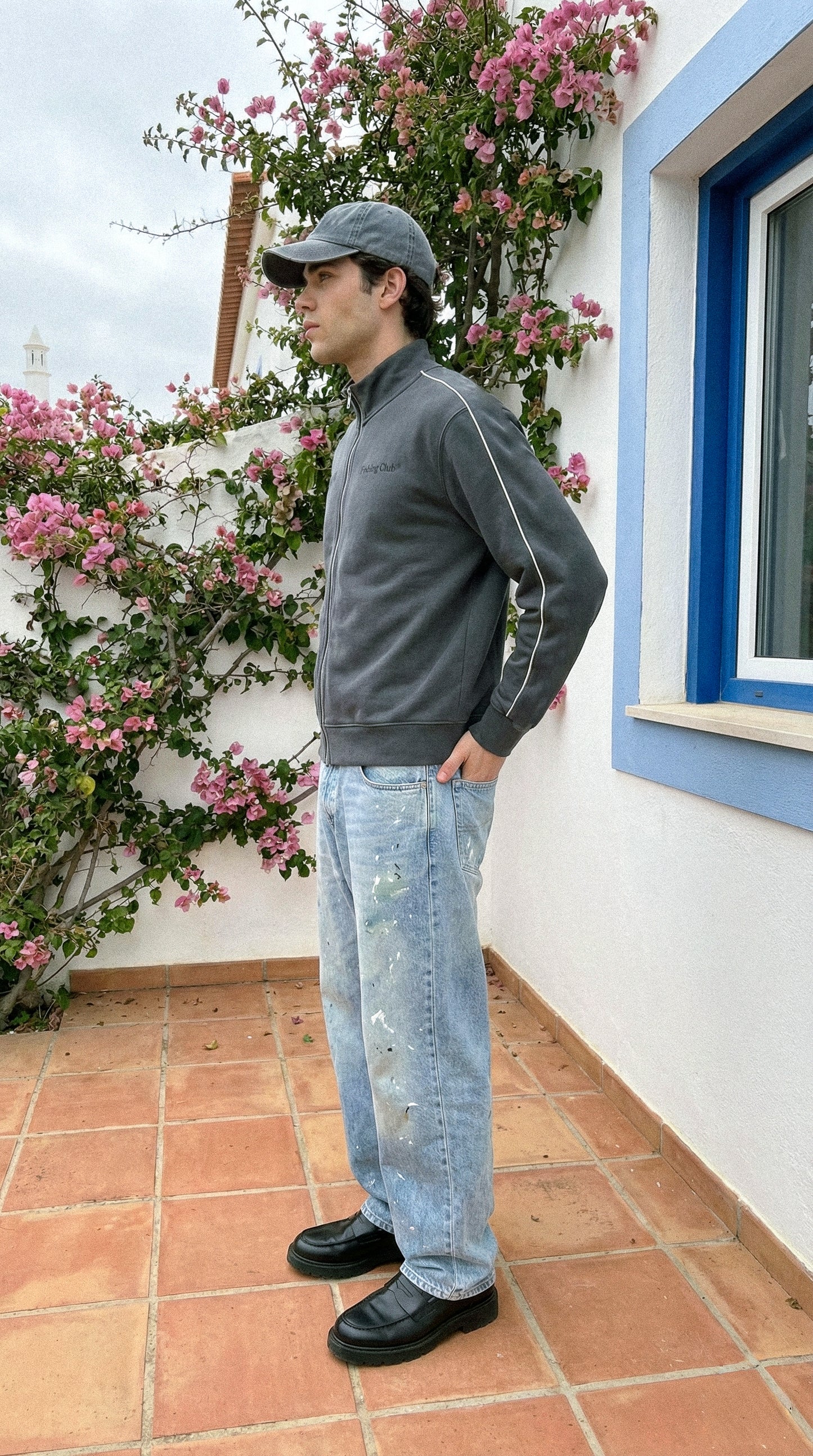 Buzo Zipper Gris Fishing Club