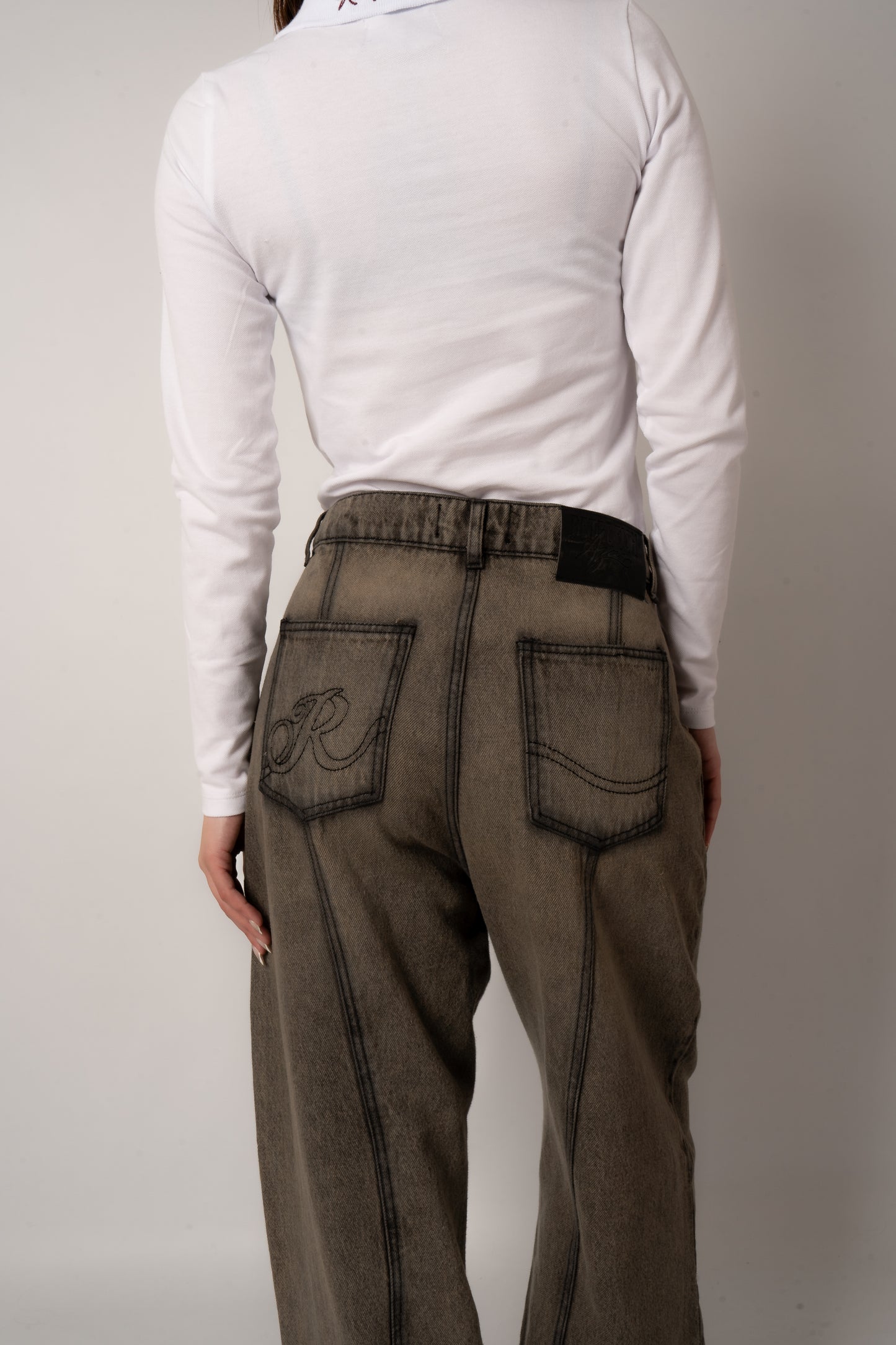 Pantalón Denim Costuras