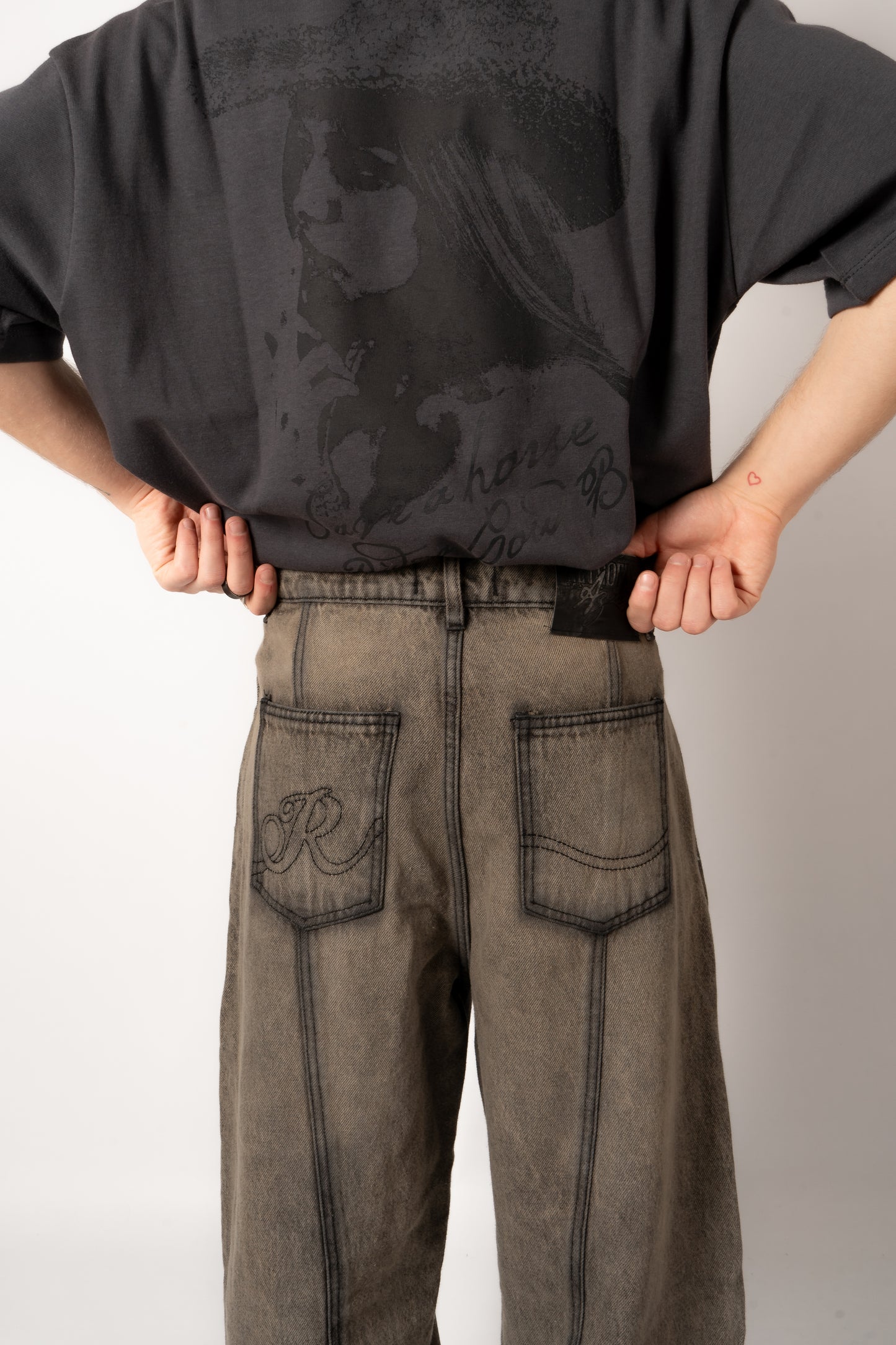 Pantalón Denim Costuras