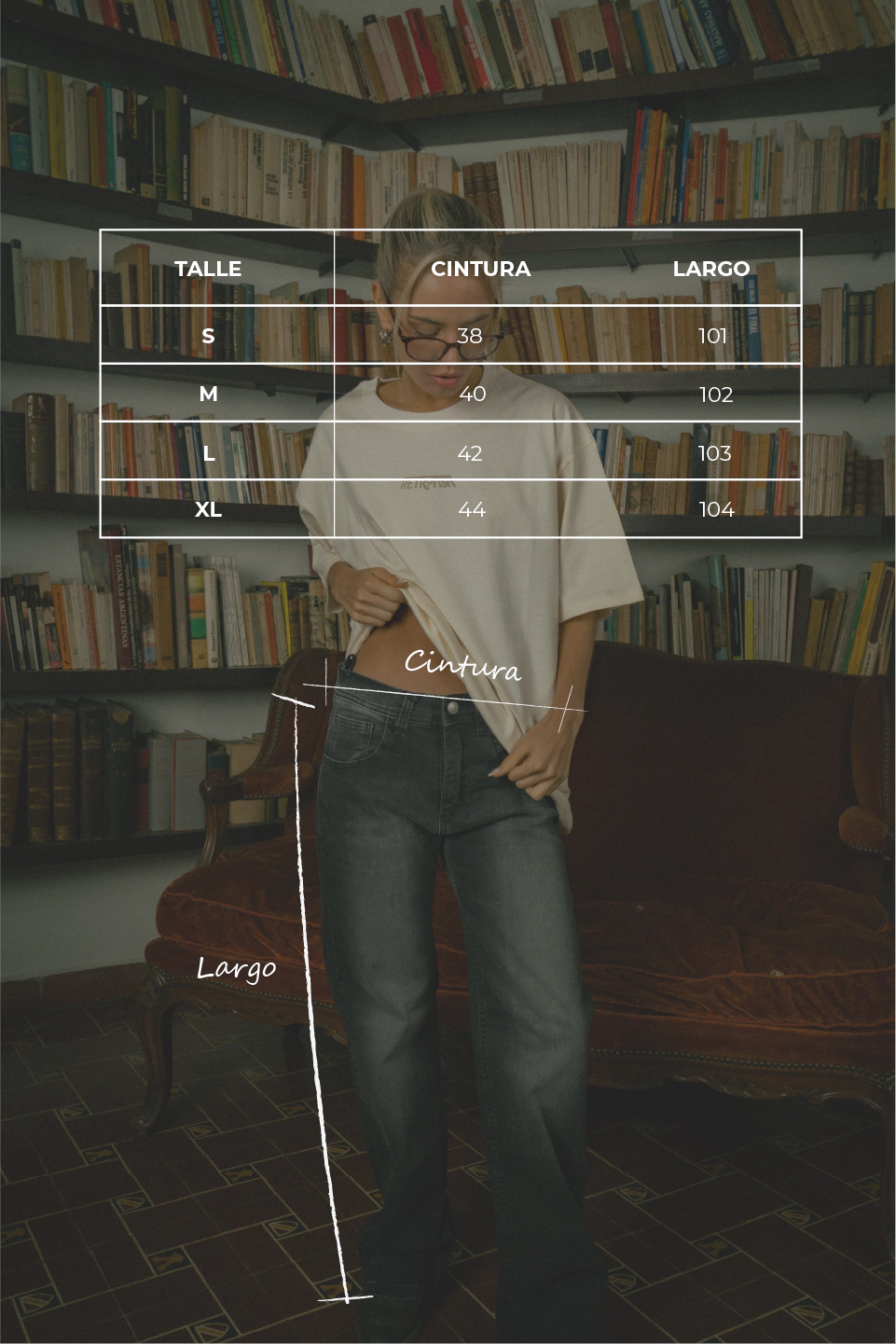 Pantalón Denim Negro Gastado