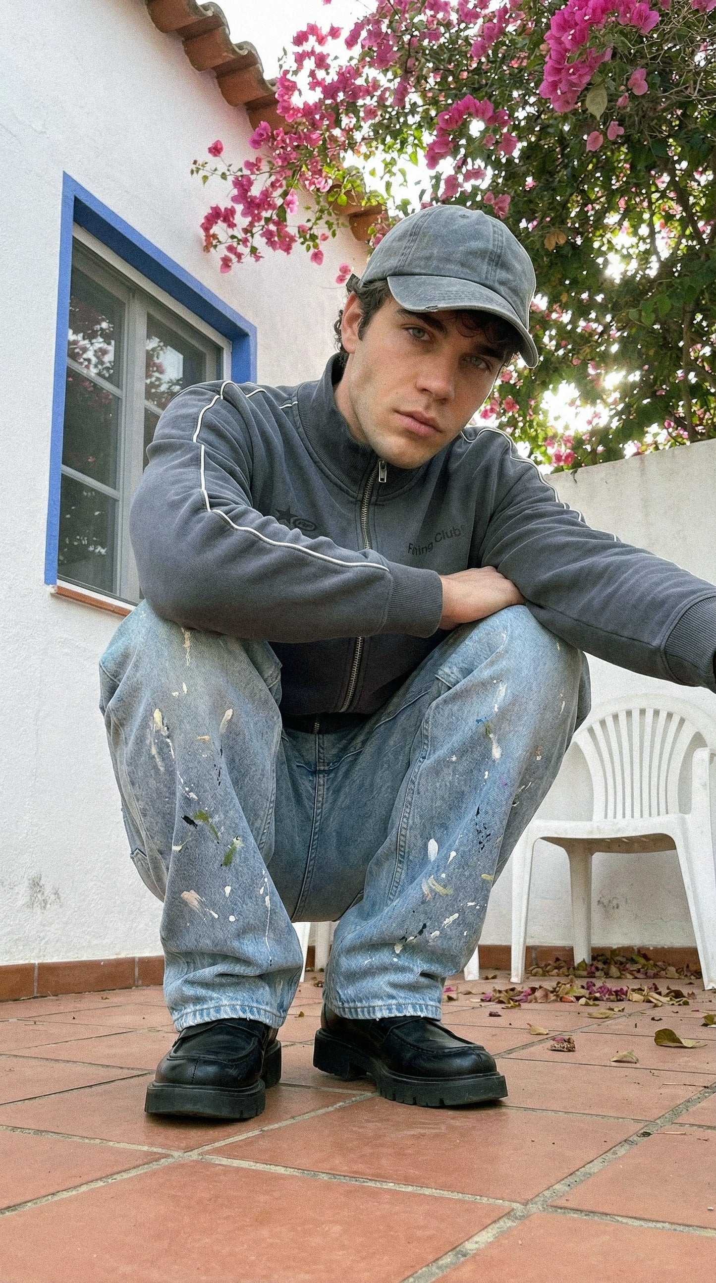 Buzo Zipper Gris Fishing Club