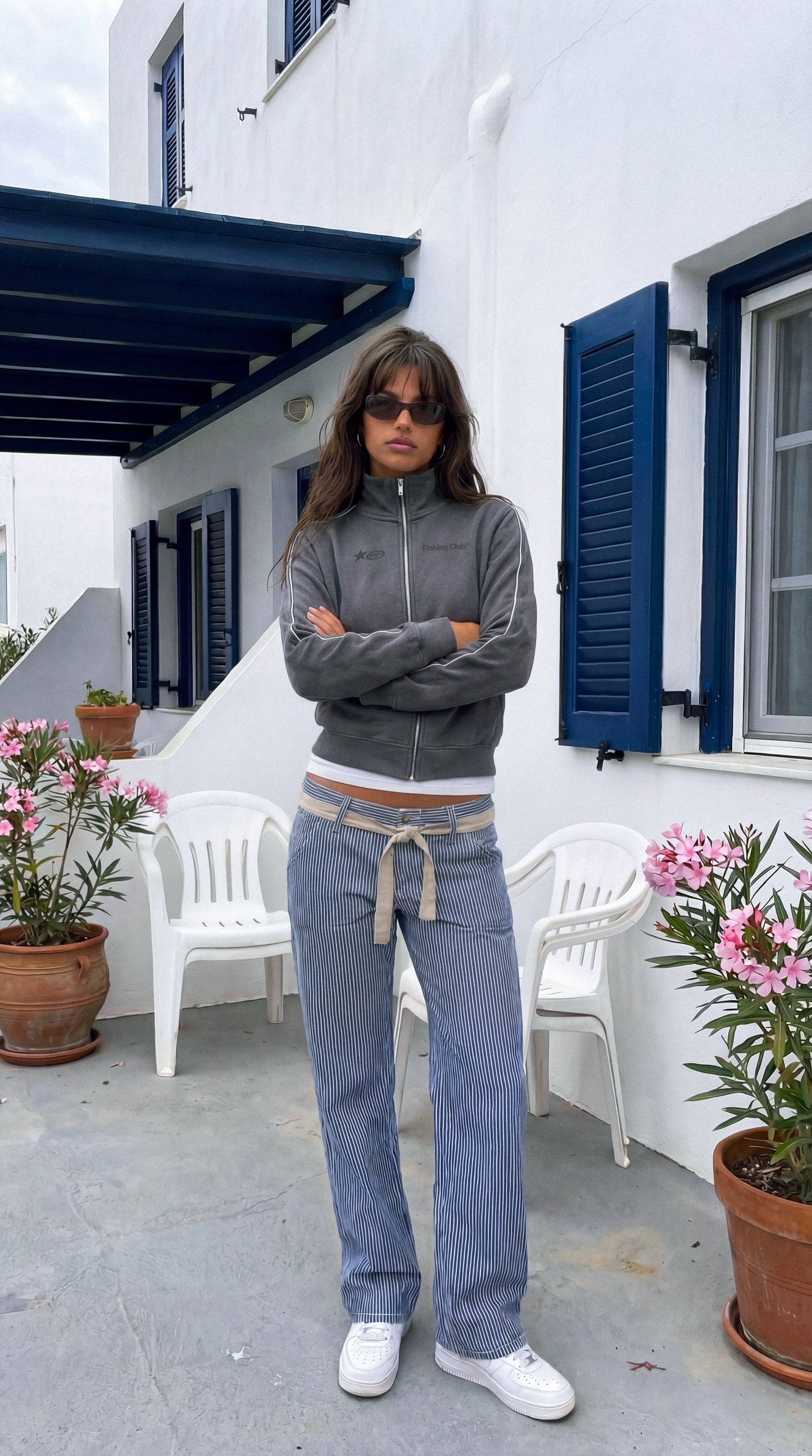 Buzo Zipper Gris Fishing Club