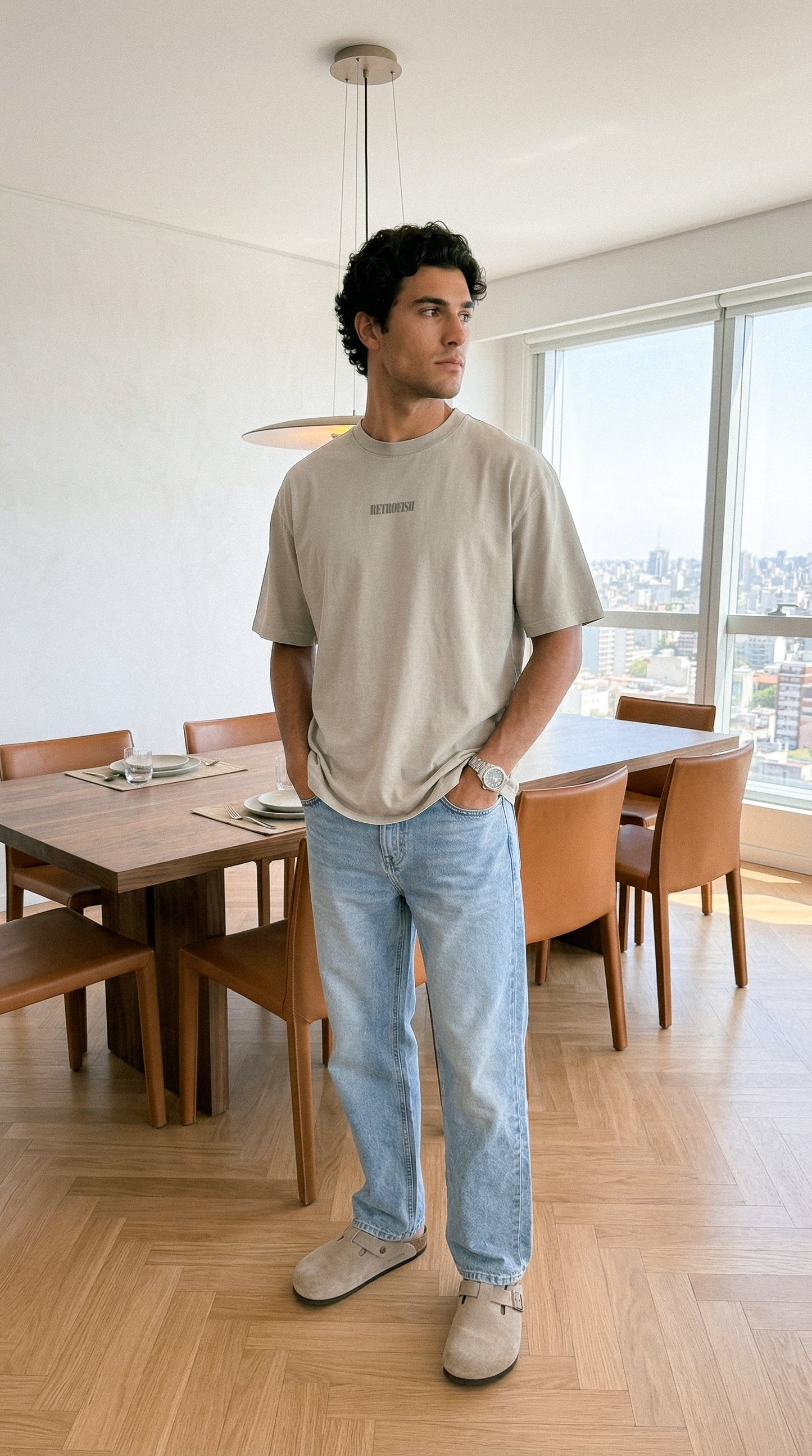 Remera Dead Fish Beige