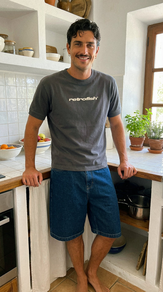 Remera Retrofish Core Gris