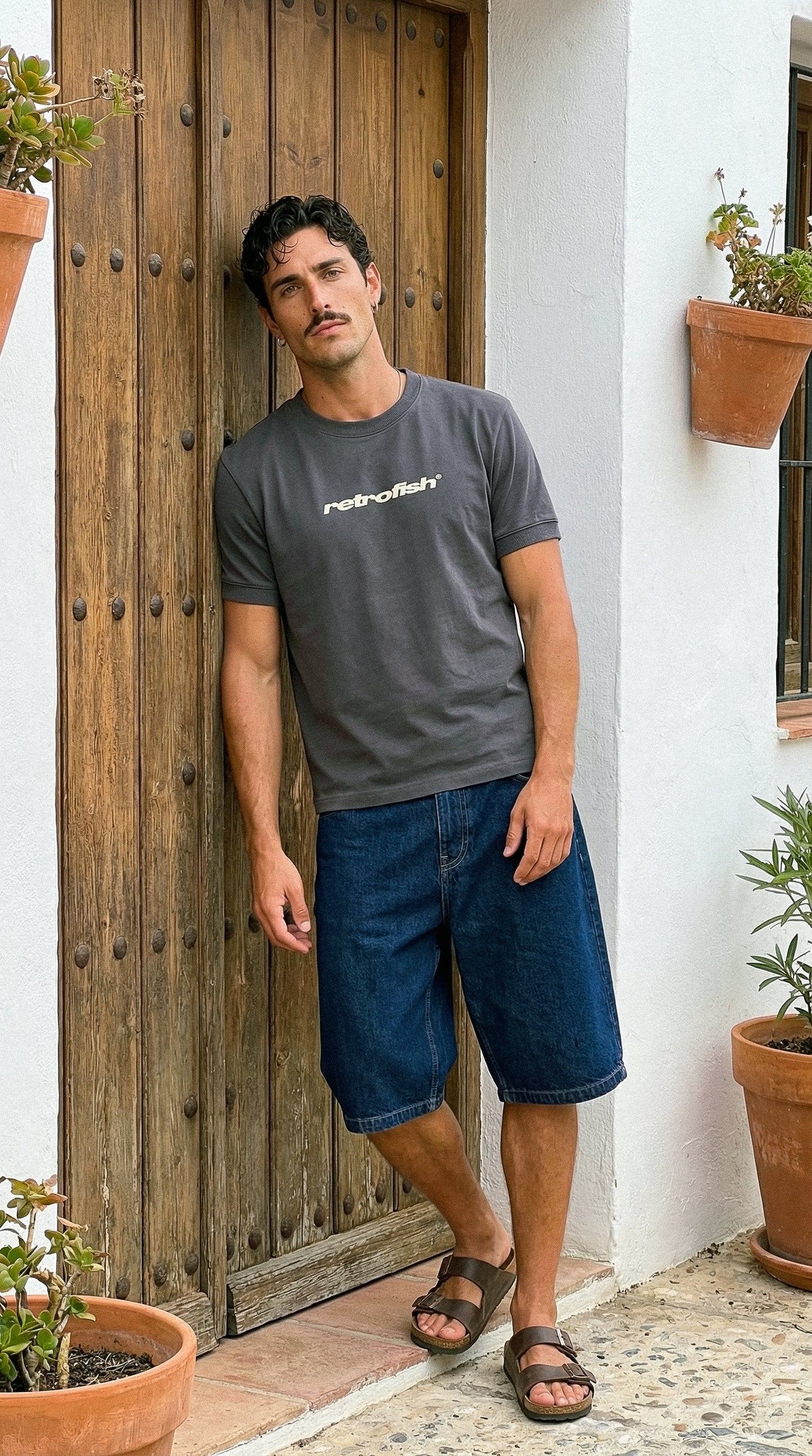 Remera Retrofish Core Gris