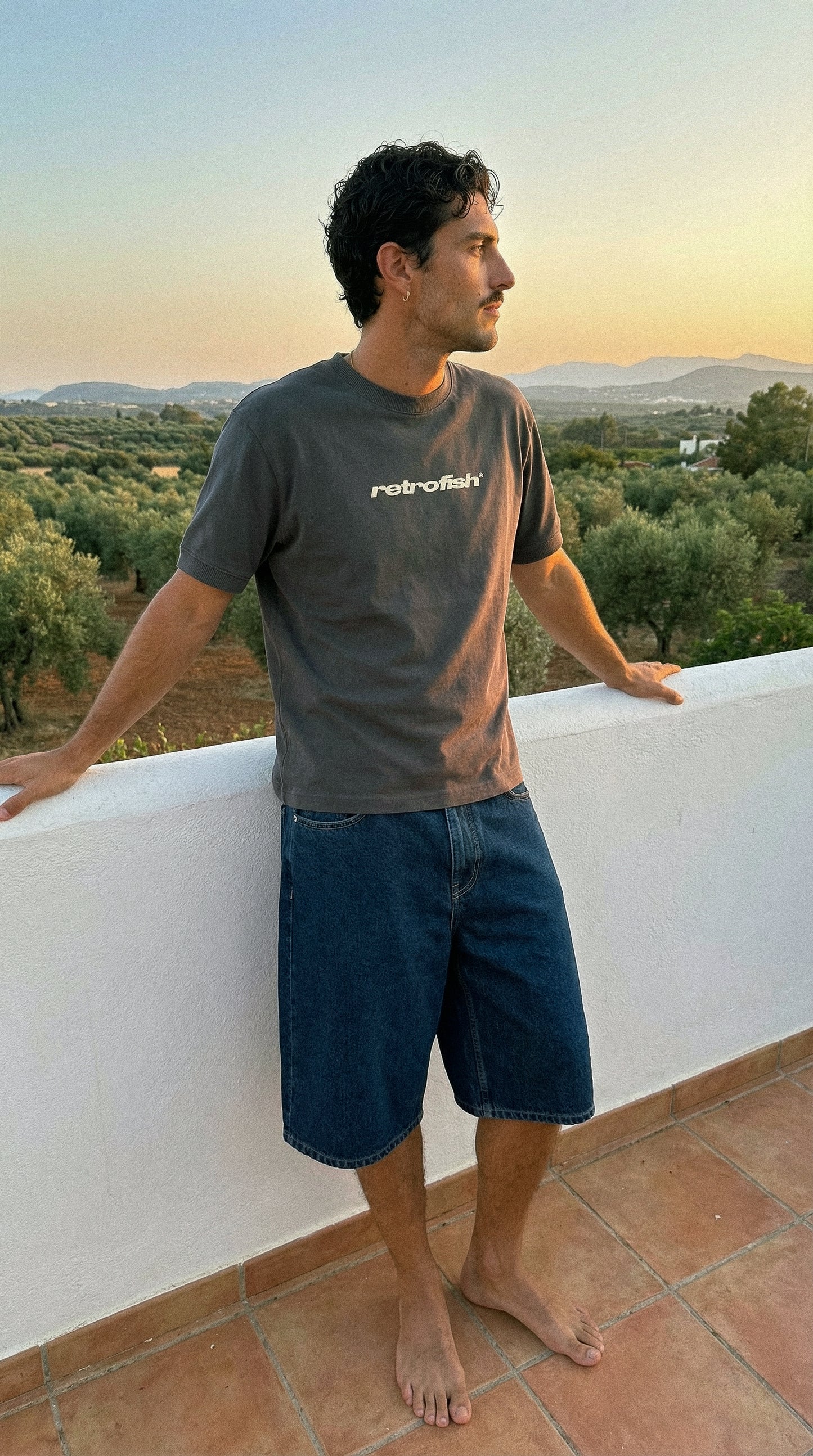 Remera Retrofish Core Gris