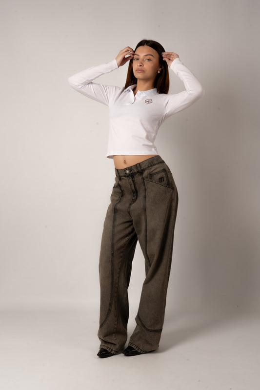 Pantalón Denim Costuras