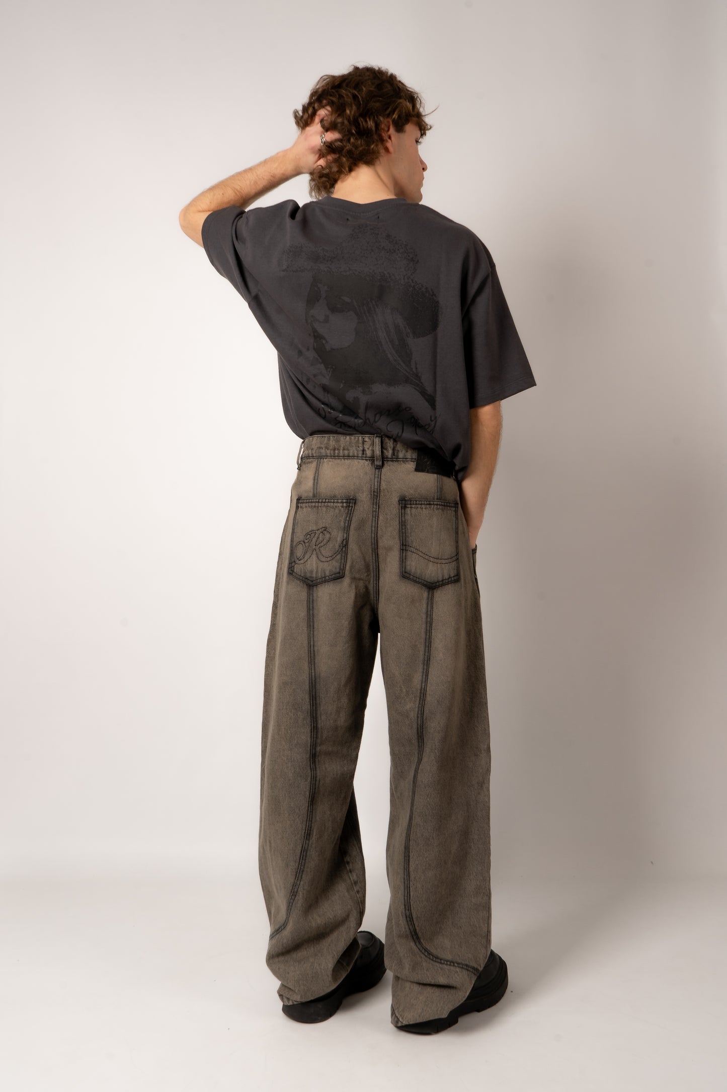 Pantalón Denim Costuras