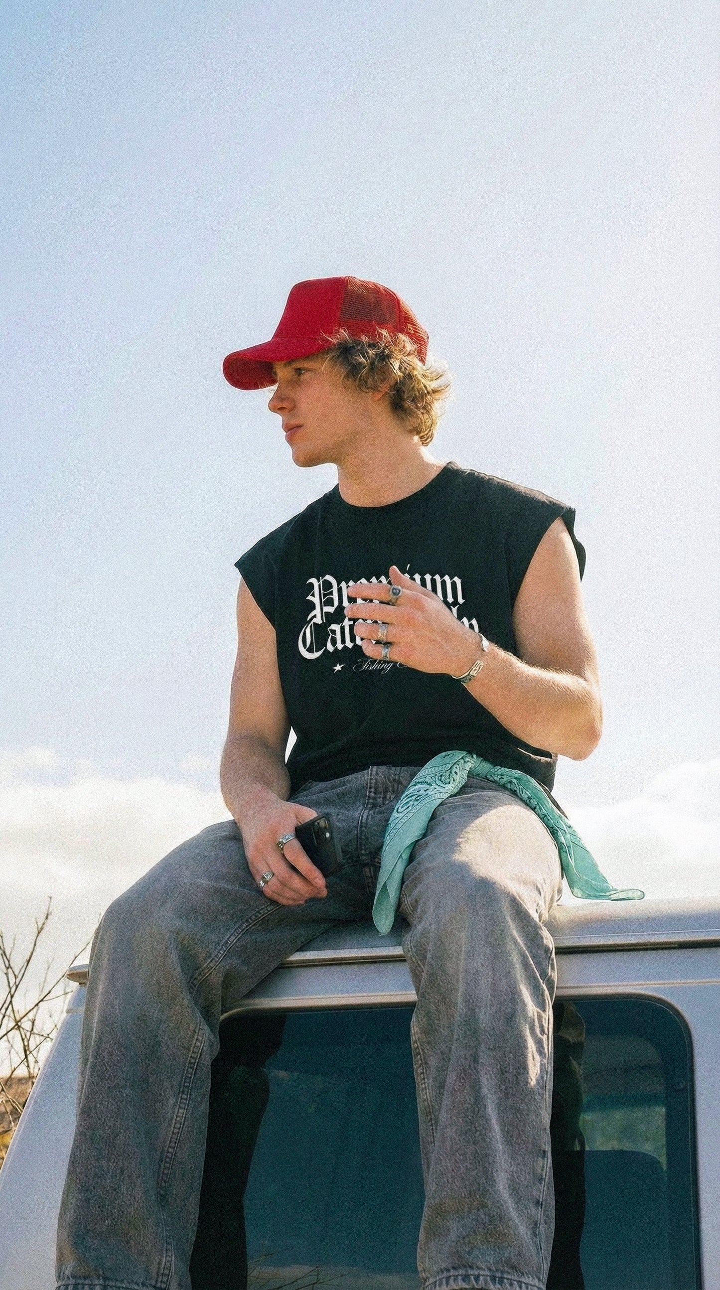 Musculosa Negra Premium Catch